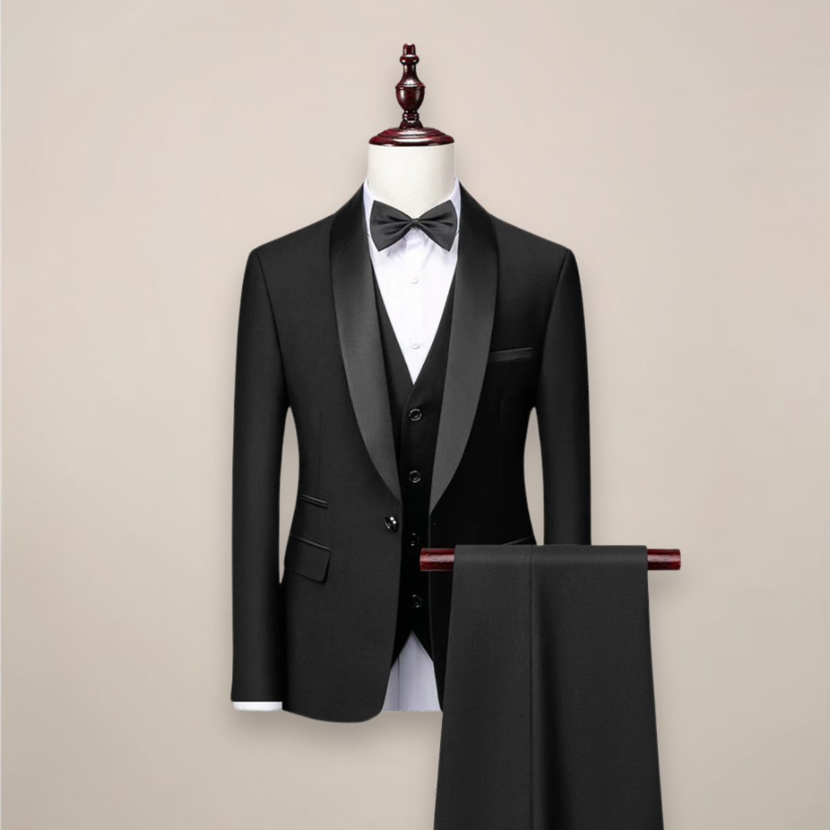 Settimio Men's Shawl-Lapel Three-Piece Formal Tuxedo Suit product view