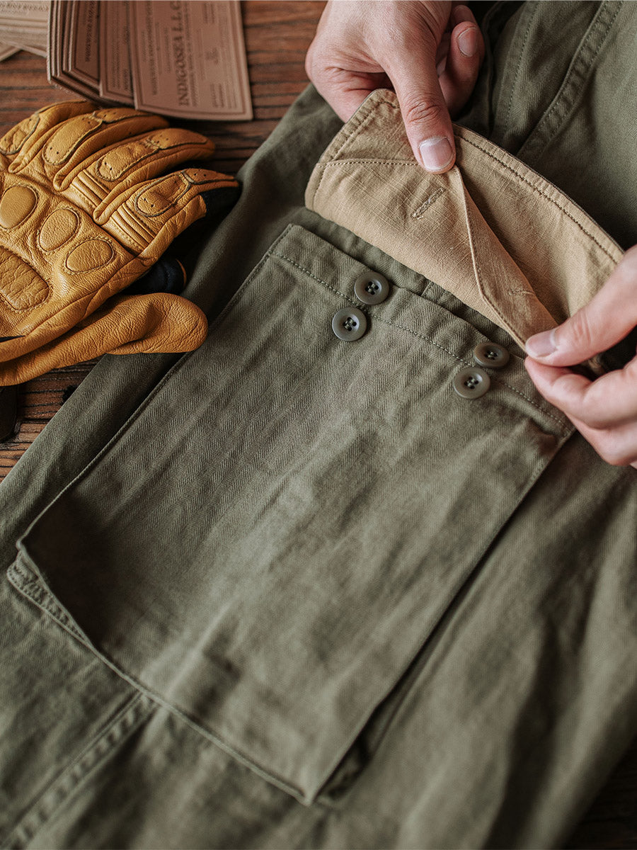 Men's M-47 Herringbone-Pattern Utility Trousers original photo