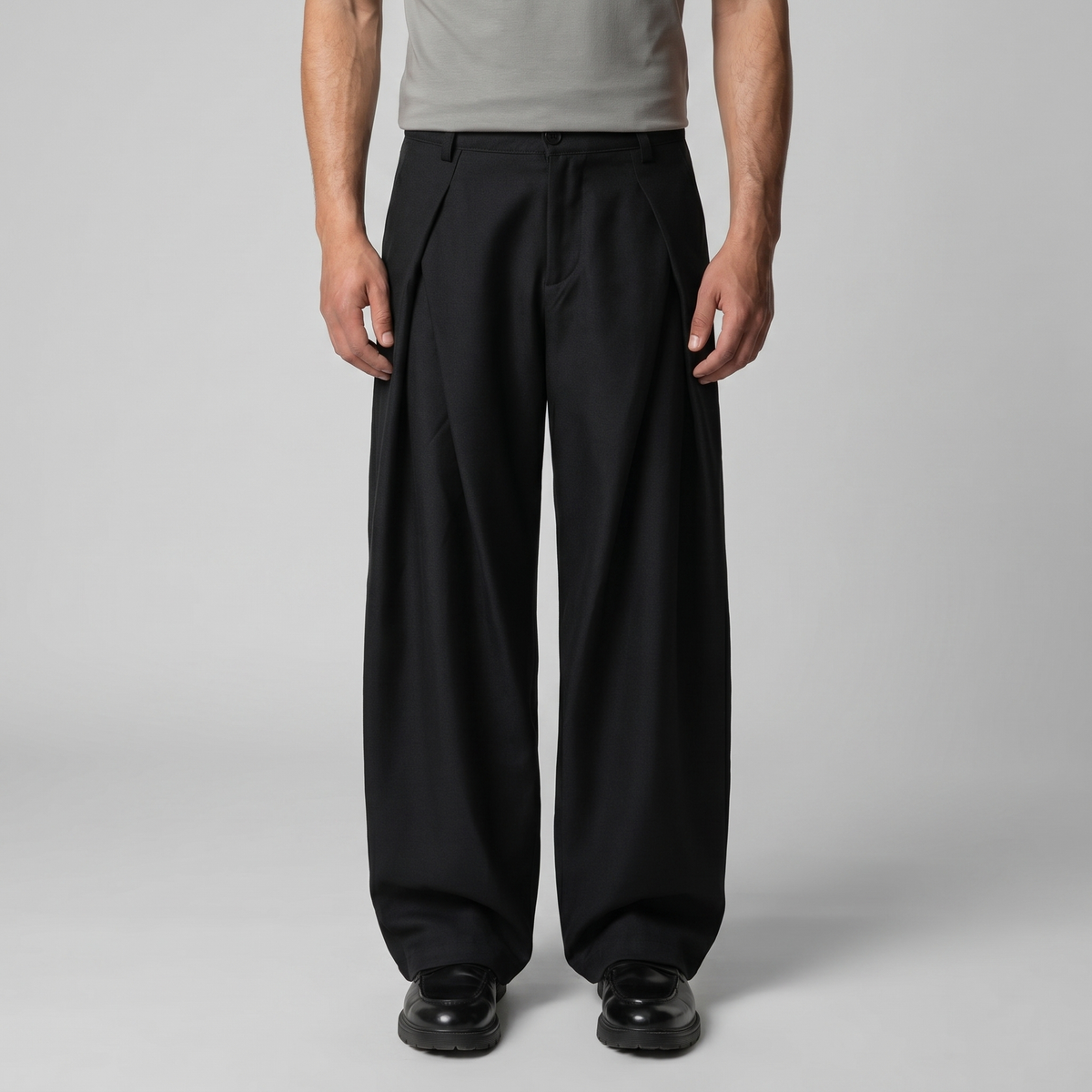 Men's Tailored Pleated Wide-Leg Trousers original product photo