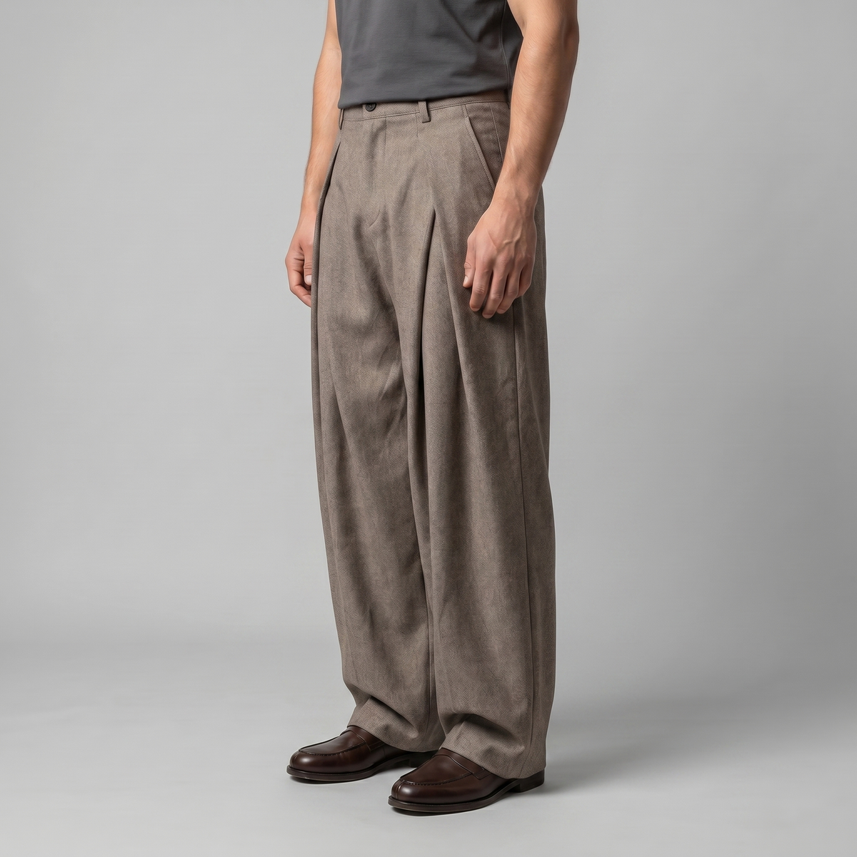 Men's Tailored Pleated Wide-Leg Trousers original product photo