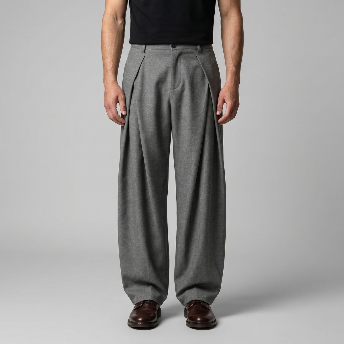 Men's Tailored Pleated Wide-Leg Trousers original product photo