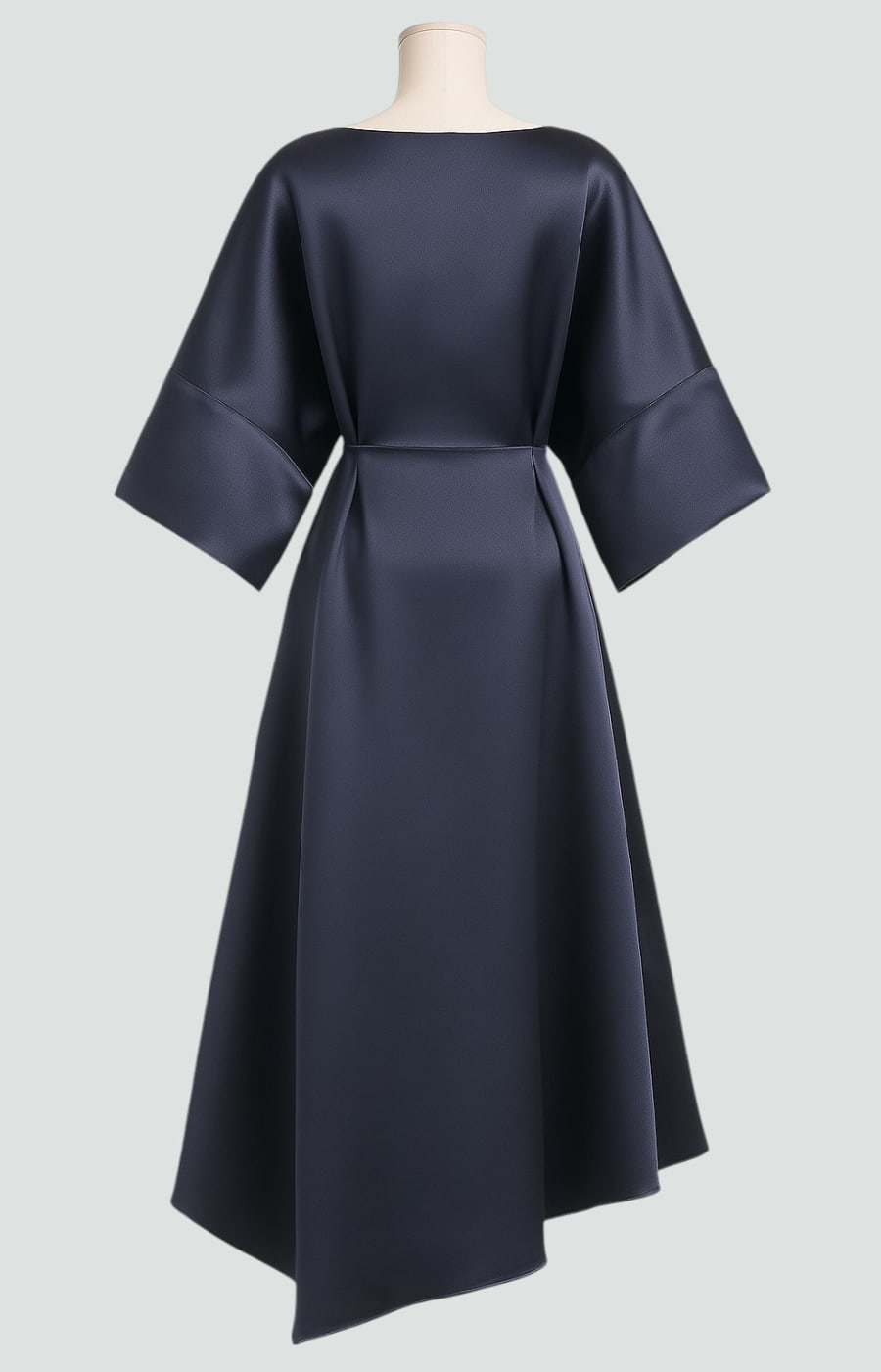 Women's Draped Maxi Gown with Brooch and Cape Sleeves – original product photo 8