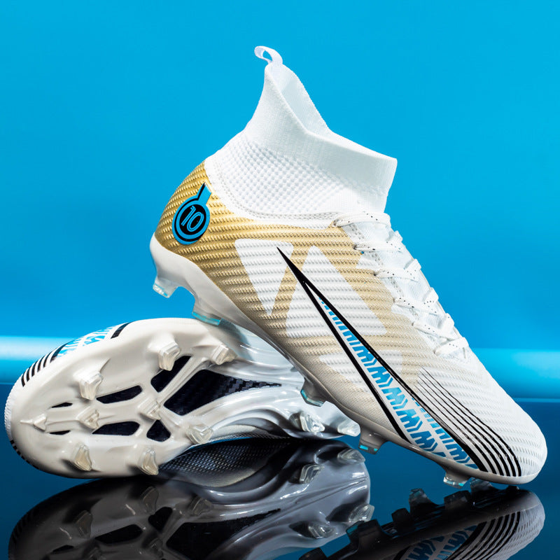 Nicolo | Men's High-Top AG Football Boots with Lace-Up Front – Transparent