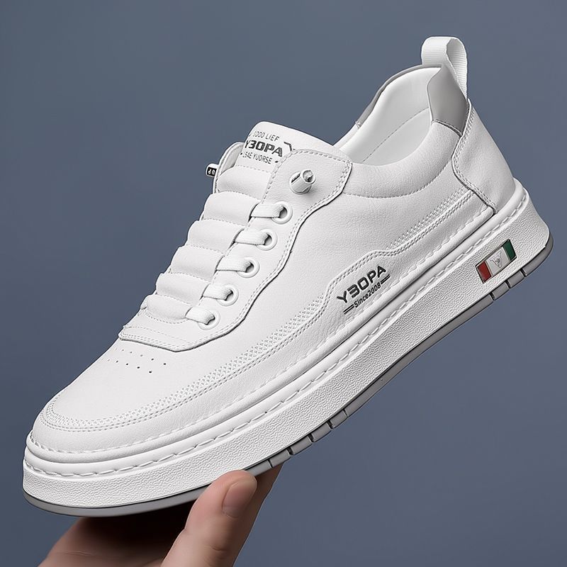 Antonio | Sneakers da uomo in pelle con suola spessa, dettagli cuciti e imbottitura ammortizzante
