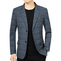 Valerio | Giacca blazer da uomo a quadri, rever dentellato, monopetto, stile elegante casual
