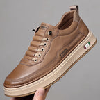 Antonio | Sneakers da uomo in pelle con suola spessa, dettagli cuciti e imbottitura ammortizzante
