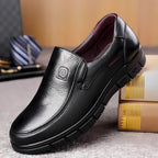 Men’s Leather Orthopedic Slip-On Shoes Arch Support Comfort Walking Loafers