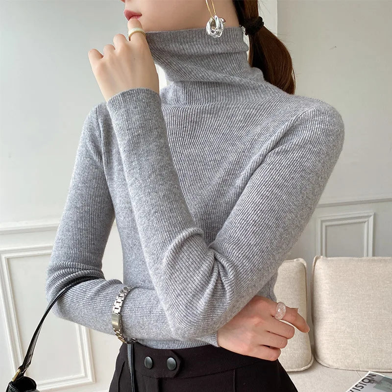 Lucrezia | Women's Classic High-Neck Knitted Jumper