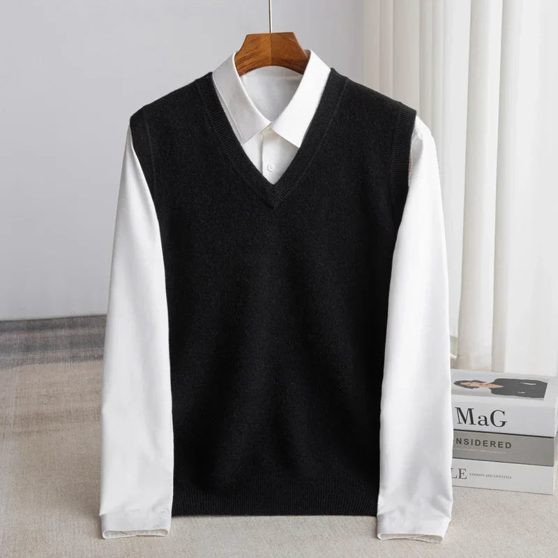 Rinaldo | Men's V-Neck Knitted Sweater Vest