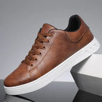 Giovanni | Men's Leather Trainers Lace Up Cupsole Smart Casual Low Top