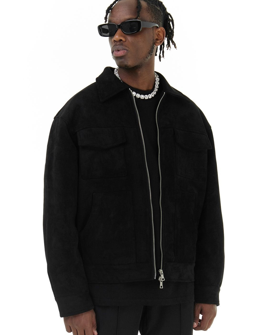 Men's Suede-Look Field Jacket with Pockets original product photo
