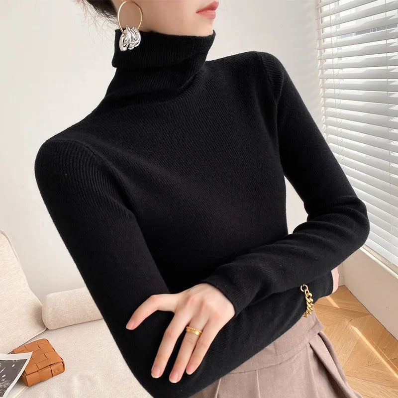Lucrezia | Women's Classic High-Neck Knitted Jumper