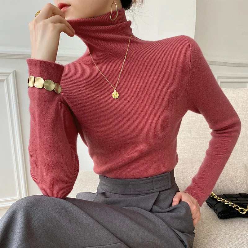 Lucrezia | Women's Classic High-Neck Knitted Jumper