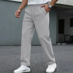 Adriano | Pantaloni da uomo con vita elasticizzata, coulisse, gamba dritta, stile elegante casual