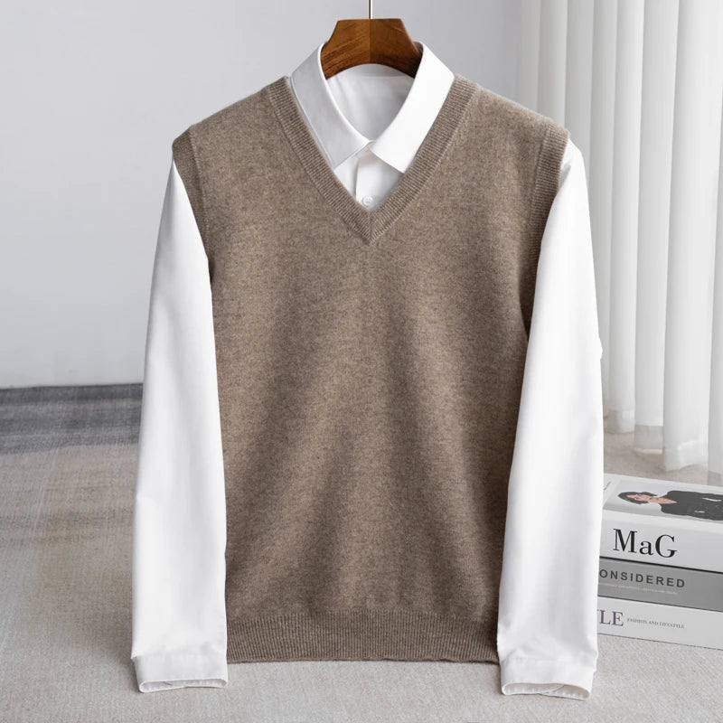 Rinaldo | Men's V-Neck Knitted Sweater Vest