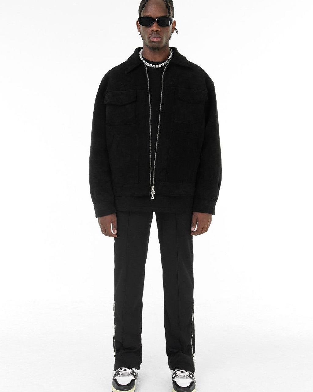 Men's Suede-Look Field Jacket with Pockets original product photo
