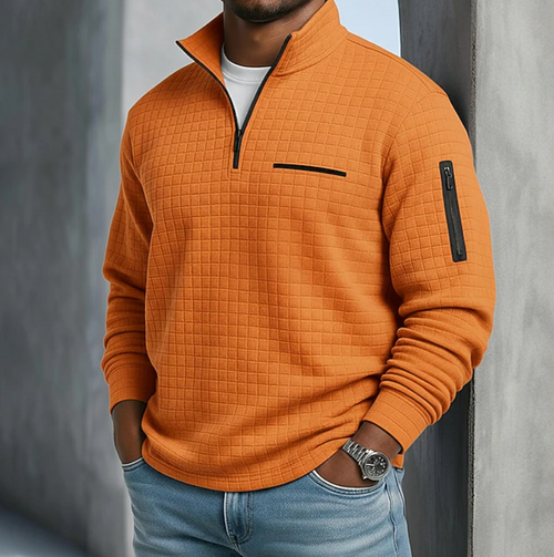 Roberto | Men's Long-Sleeve Waffle-Texture Casual Shirt original photo 1