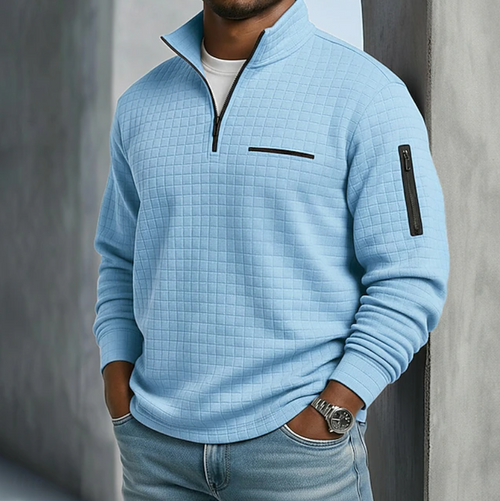 Roberto | Men's Long-Sleeve Waffle-Texture Casual Shirt original photo 2