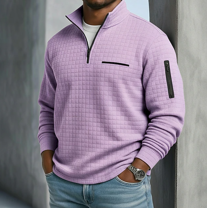 Roberto | Men's Long-Sleeve Waffle-Texture Casual Shirt original photo 3