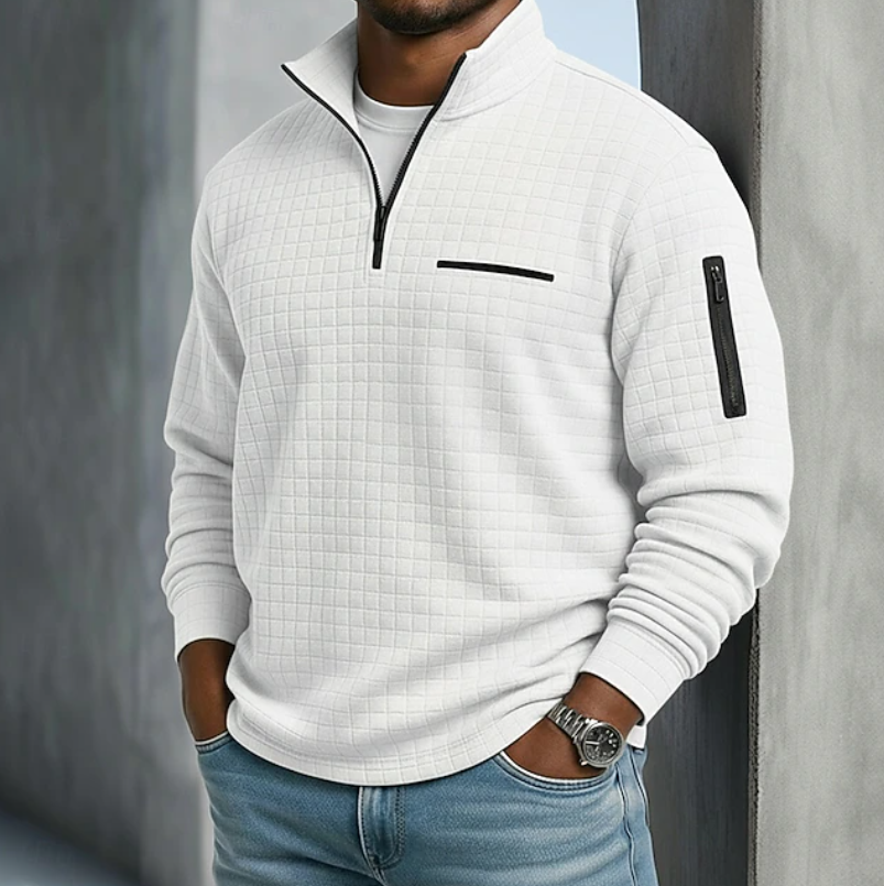 Roberto | Men's Long-Sleeve Waffle-Texture Casual Shirt original photo 4