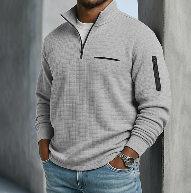 Roberto | Men's Long-Sleeve Waffle-Texture Casual Shirt original photo 6
