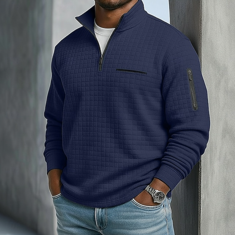 Roberto | Men's Long-Sleeve Waffle-Texture Casual Shirt original photo 8