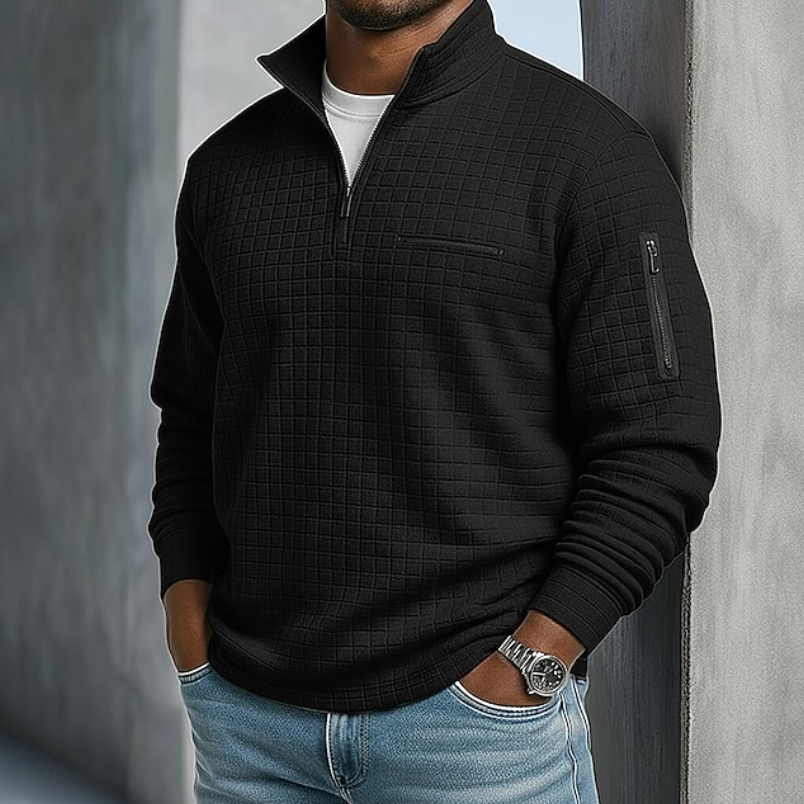 Roberto | Men's Long-Sleeve Waffle-Texture Casual Shirt original photo 9
