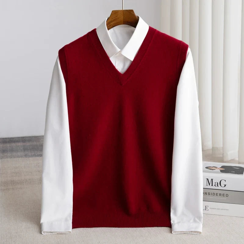 Rinaldo | Men's V-Neck Knitted Sweater Vest