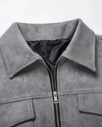 Men's Suede-Look Field Jacket with Pockets original product photo