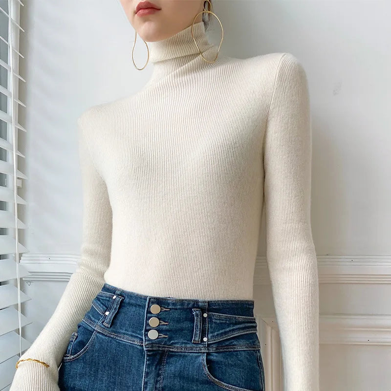 Lucrezia | Women's Classic High-Neck Knitted Jumper