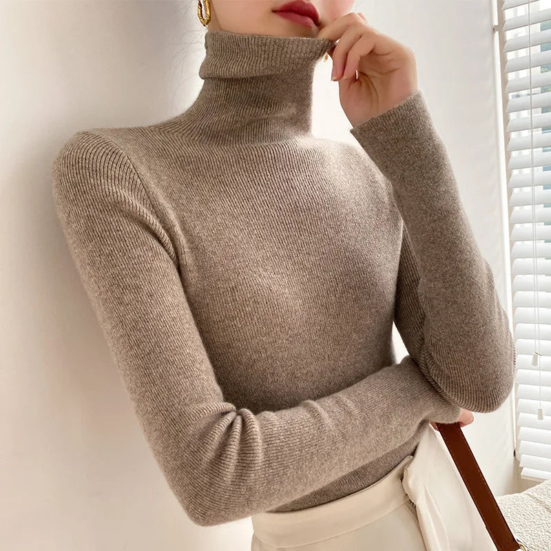 Lucrezia | Women's Classic High-Neck Knitted Jumper