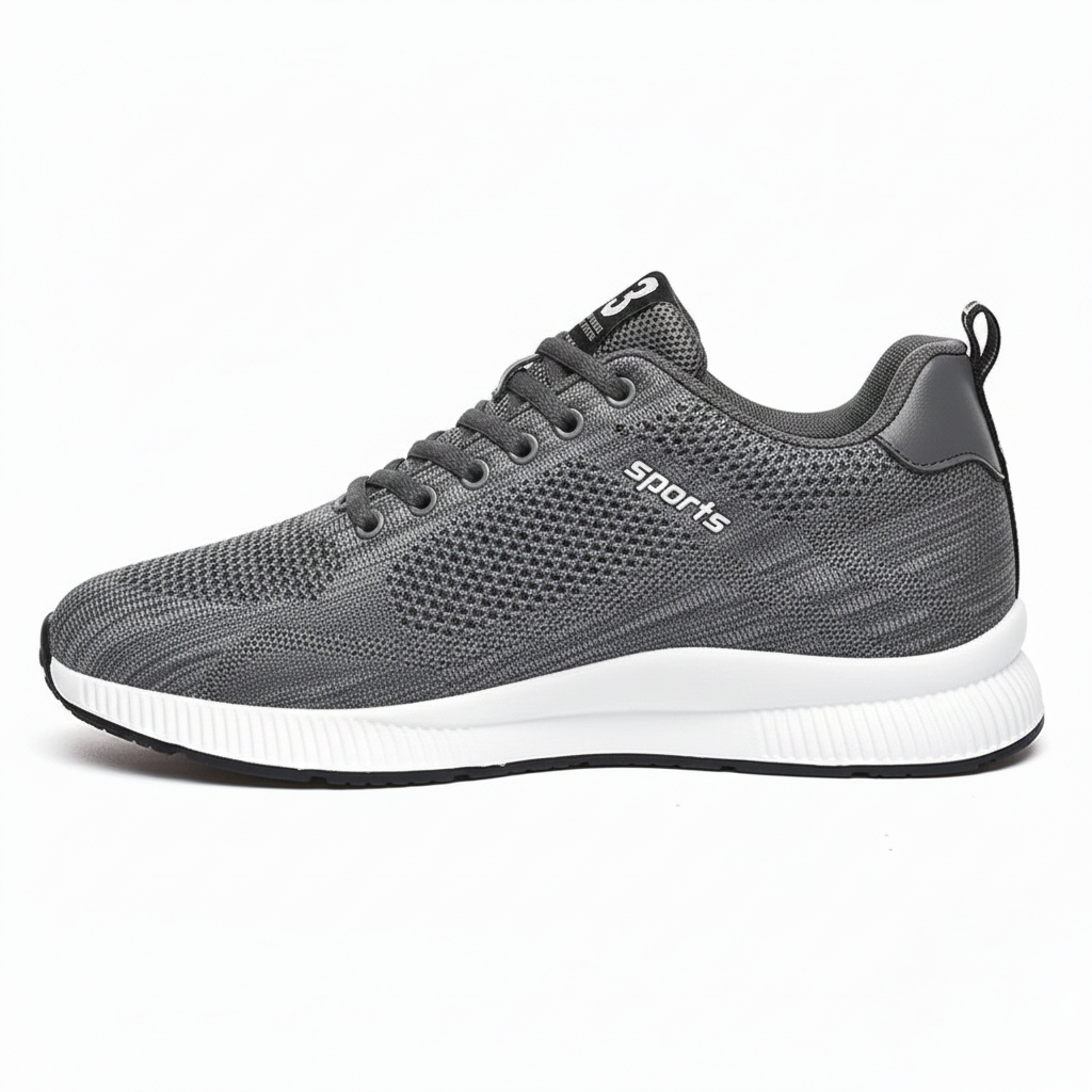 Men's Perforated Internal-Lift Casual Sneakers source product photo