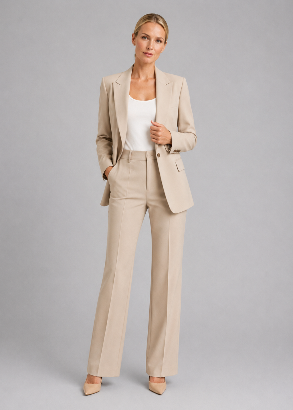 Federica | Women's Structured Blazer and High-Waisted Trousers Suit, original retailer photo 5
