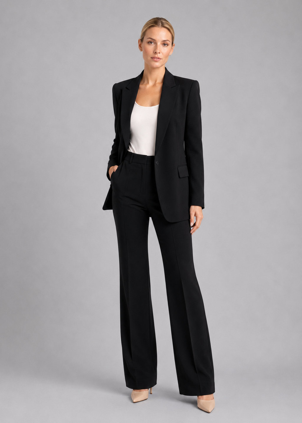 Federica | Women's Structured Blazer and High-Waisted Trousers Suit, original retailer photo 6