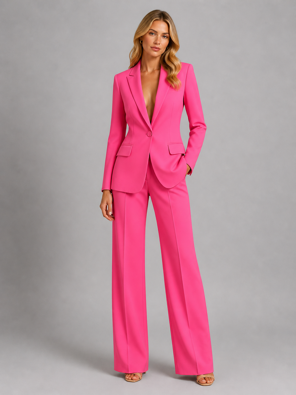 Beatrice | Women's Tailored Blazer and Wide-Leg Trousers Set