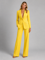 Beatrice | Women's Tailored Blazer and Wide-Leg Trousers Set