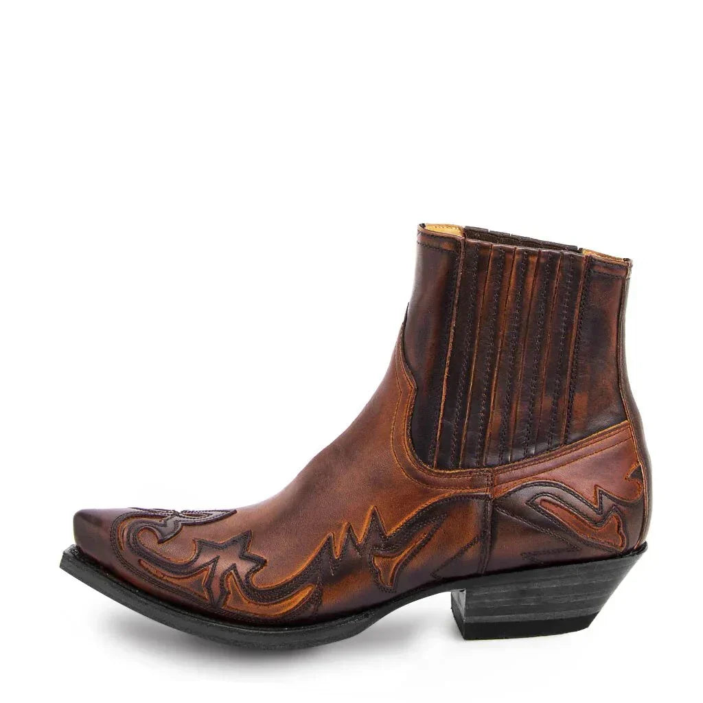 Men's Pointed-Toe Western Ankle Boots original product image 2
