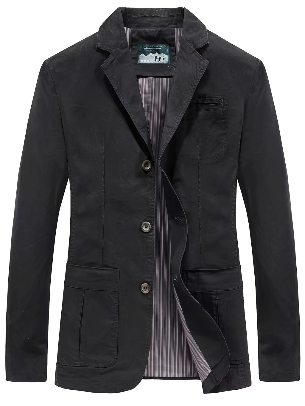 Mattia | Blazer destrutturato da uomo in cotone, rever dentellato, giacca casual da lavoro