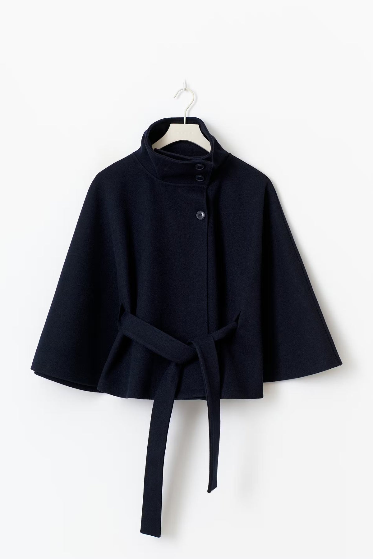 Ginevra | Women's High-Collar Belted Cape-Style Coat original photo 6