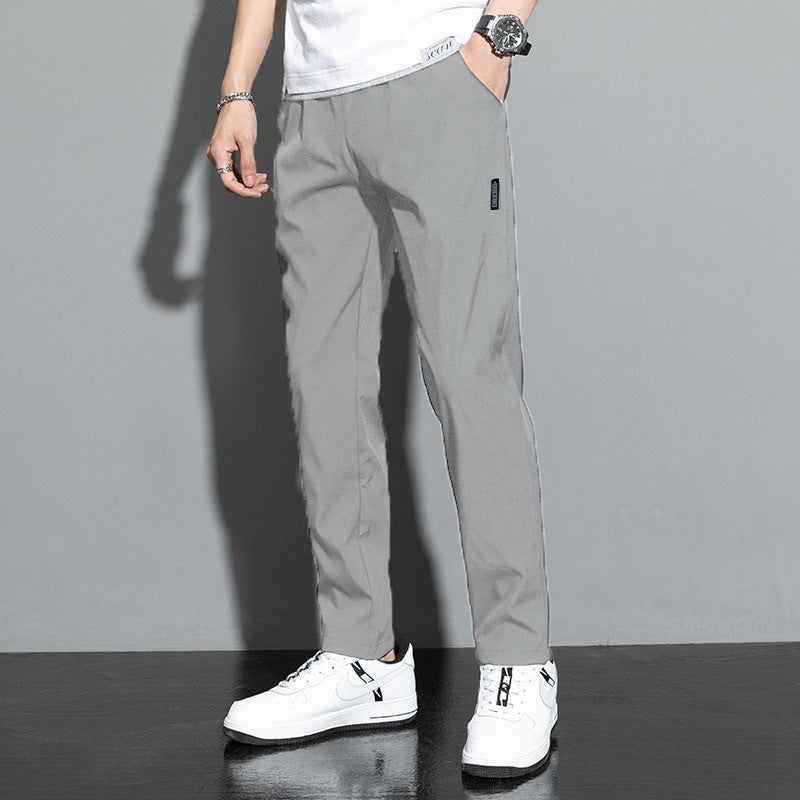 Cosimo | Men's Lightweight Casual Summer Trousers – Light Grey
