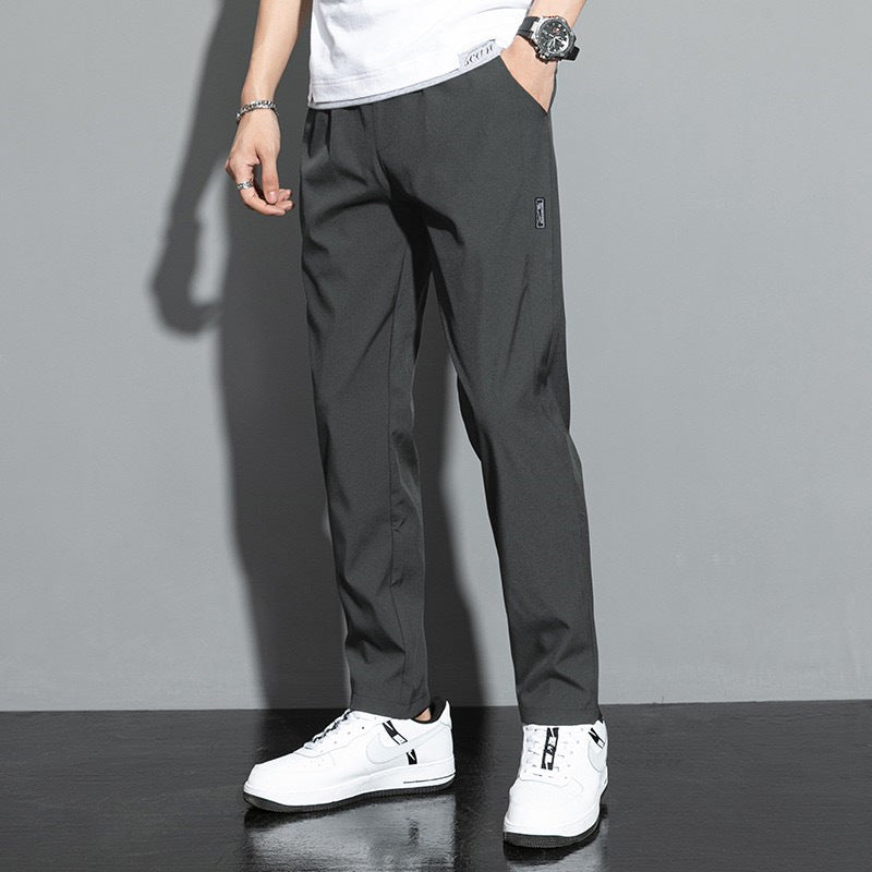 Cosimo | Men's Lightweight Casual Summer Trousers – Dark Grey