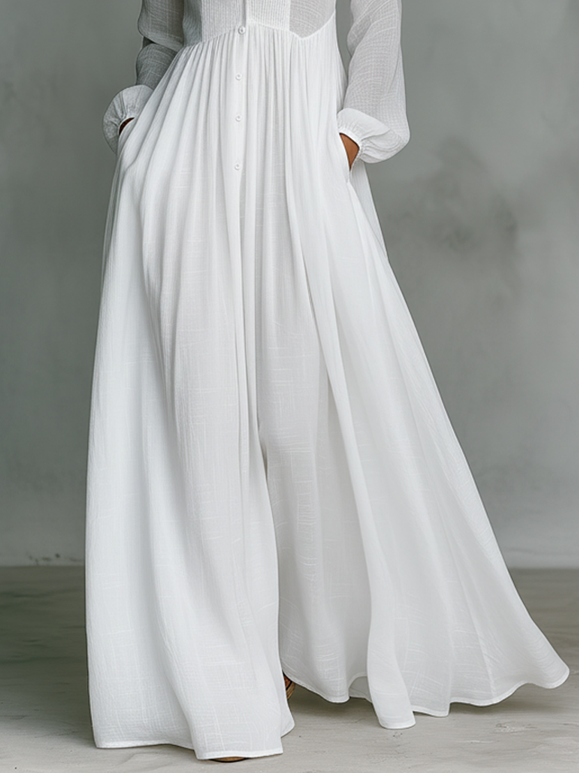 Adriana | Women's High-Neck Patchwork Maxi Dress with Long Sleeves - original image 6