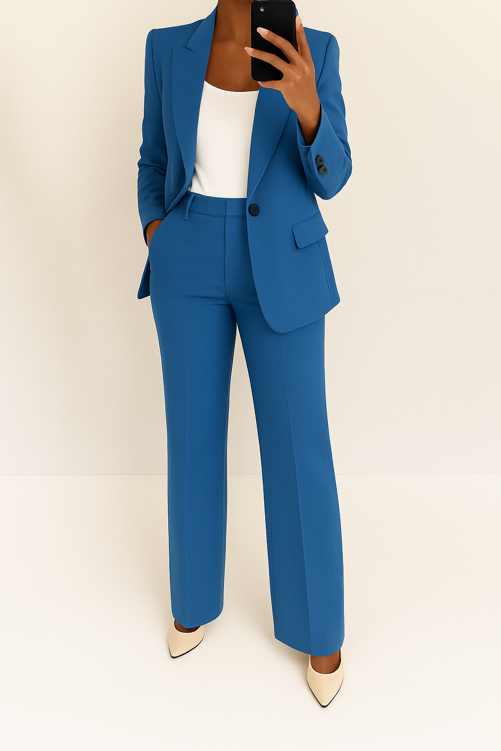Women's Tailored Blazer and Matching Trousers Suit – source image 1