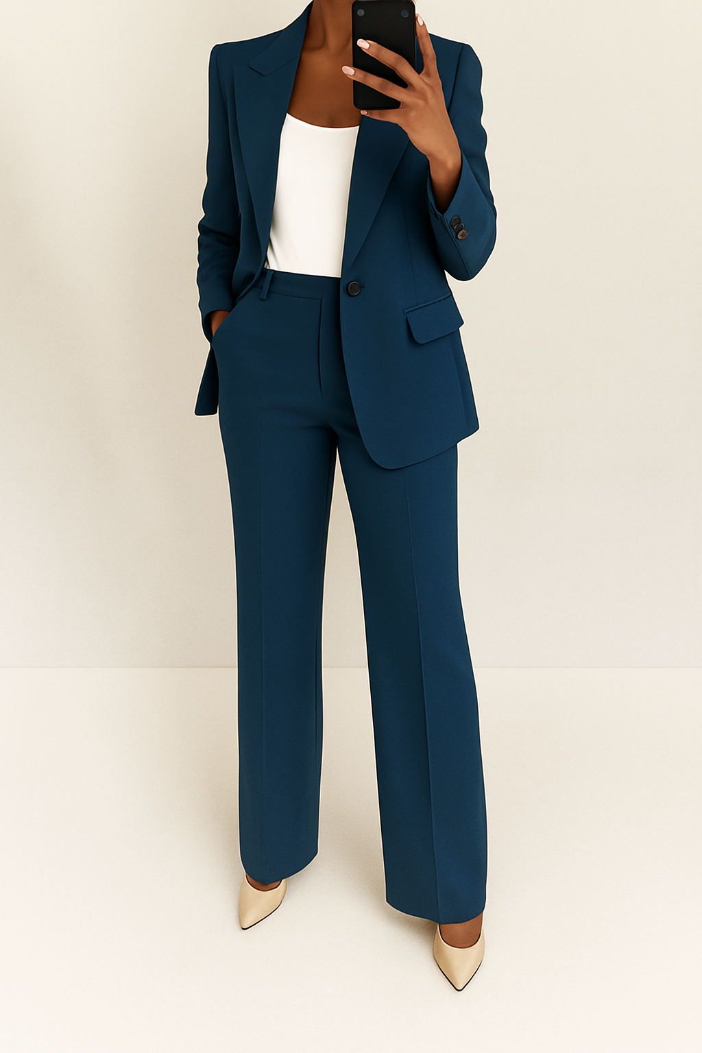 Women's Tailored Blazer and Matching Trousers Suit – source image 7