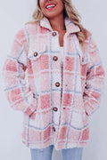 Lucia | Cardigan da donna a quadri con colletto e abbottonatura frontale