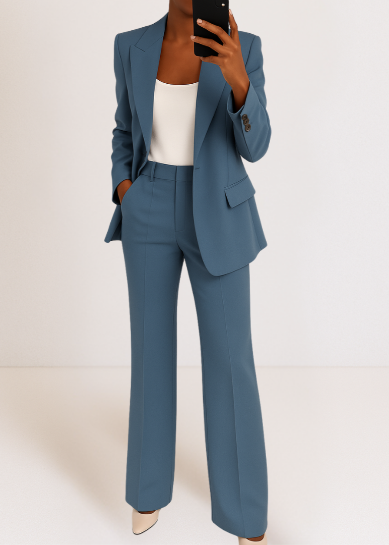 Women's Tailored Blazer and Straight-Leg Trousers Set original product image 1