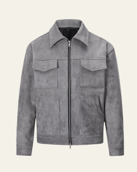 Men's Suede-Look Field Jacket with Pockets original product photo