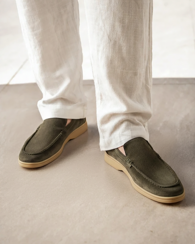 Men's Suede-Look Slip-On Loafers source product photo