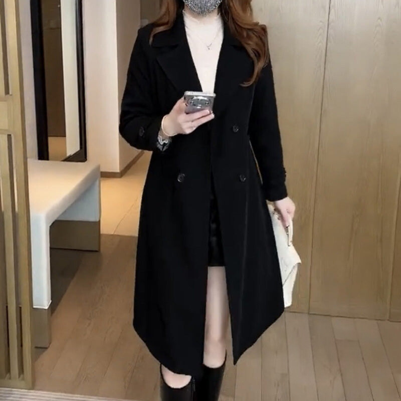 Rosalia | Women's Classic Longline Trench Coat with Tailored Collar - original image 2