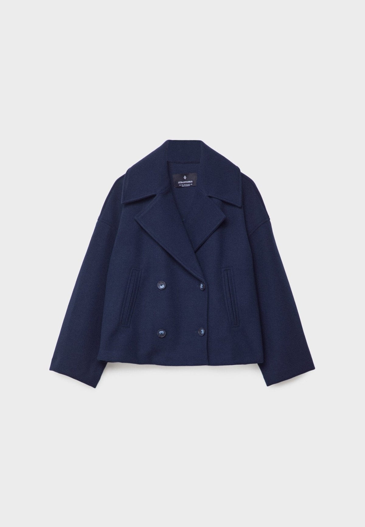 Costanza Women's Elegant Cross-Front Double-Breasted Jacket original source view